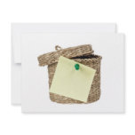 Basket with sticky note personalized invite