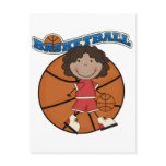 BASKETBALL African American Girl T-shirts and Gift Postcard