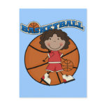 BASKETBALL African American Girl T-shirts and Gift Postcards