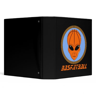 Basketball Alien 3 Ring Binders by alien_nation