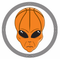 basketball alien head graphic photo cutout