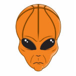 basketball alien head photo sculptures