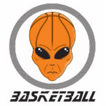 basketball alien head with text photo cutouts