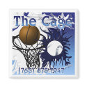 Basketball and Baseball at The Cage magnets by sharpcreations Basketball and Baseball at The Cage magnets