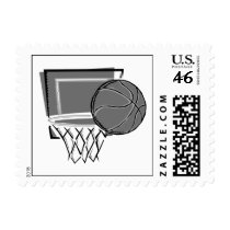 basketball and hoop design greys stamps
