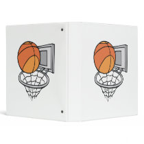 basketball and net vector graphic 3 ring binder