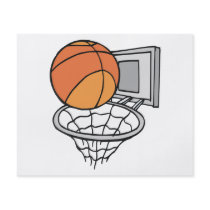 basketball and net vector graphic full color flyer