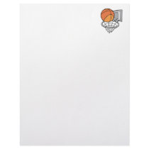 basketball and net vector graphic letterhead design
