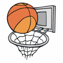 basketball and net vector graphic cut outs