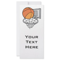 basketball and net vector graphic rack card design