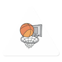 basketball and net vector graphic triangle stickers
