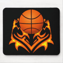BASKETBALL AND PLAYERS MOUSEPAD