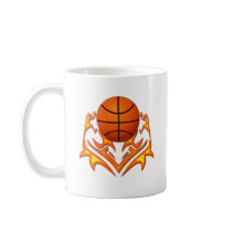 BASKETBALL AND PLAYERS COFFEE MUG