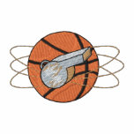 Basketball and Whistle Embroidered Polo Shirt
