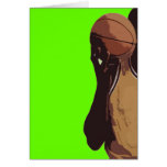 BASKETBALL ARM AND PLAYER GREETING CARD
