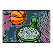 Basketball Art Poster posters by pacificsportsgifts Basketball Art Poster posters