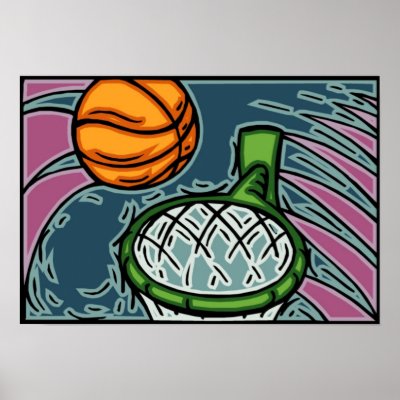 Basketball Paintings on Basketball Art Poster By Pacificsportsgifts