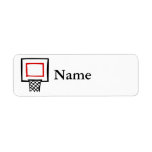 Basketball Backboard & Hoop Return Address Label