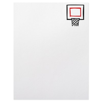 Basketball Backboard & Hoop Customized Letterhead by justsports