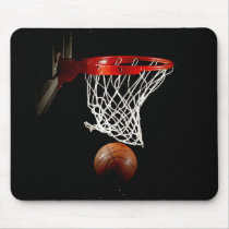Basketball Ball & Net Mousepads