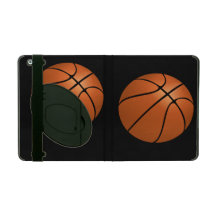 Basketball Ball on Black Background iPad Folio Cases