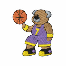 Basketball Bear embroidered shirts