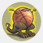 Basketball Beast Round Sticker