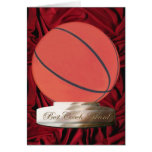 Basketball Best Coach Award Card