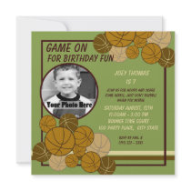 Basketball Birthday Custom Invitation