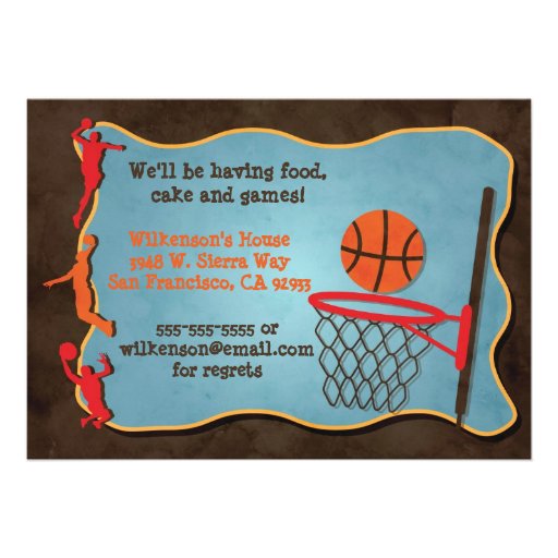 Basketball Birthday Invitation