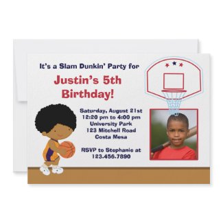 Basketball Birthday Party Invitation invitation