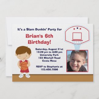 Basketball Birthday Party Invitation invitation