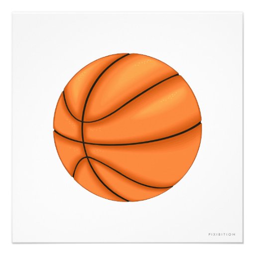 Basketball Birthday Party Invitation 1