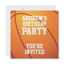 Basketball Birthday Party Invitations