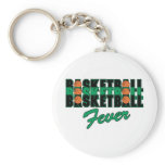 basketball black and green key chain