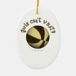 Basketball - Black/Gold Christmas Tree Ornaments