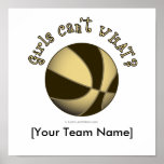 Basketball - Black/Gold Posters