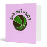 Basketball - Black/Green 3 Ring Binders
