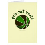Basketball - Black/Green Greeting Card