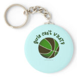 Basketball - Black/Green Key Chain
