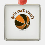Basketball - Black/Orange Christmas Tree Ornament
