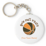 Basketball - Black/Orange Keychain