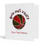 Basketball - Black/Red 3 Ring Binders