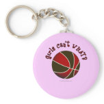 Basketball - Black/Red Keychain