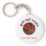 Basketball - Black/Red Keychains