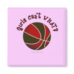 Basketball - Black/Red Refrigerator Magnet