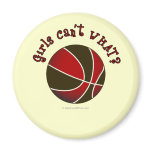 Basketball - Black/Red Refrigerator Magnets