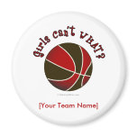 Basketball - Black/Red Refrigerator Magnets
