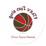 Basketball - Black/Red Stickers
