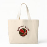 Basketball - Black/Red Tote Bags